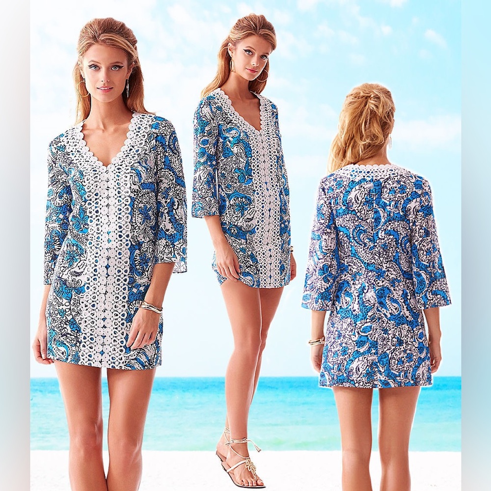 Lilly Pulitzer brooke tunic dress hippy hippy shake - XS